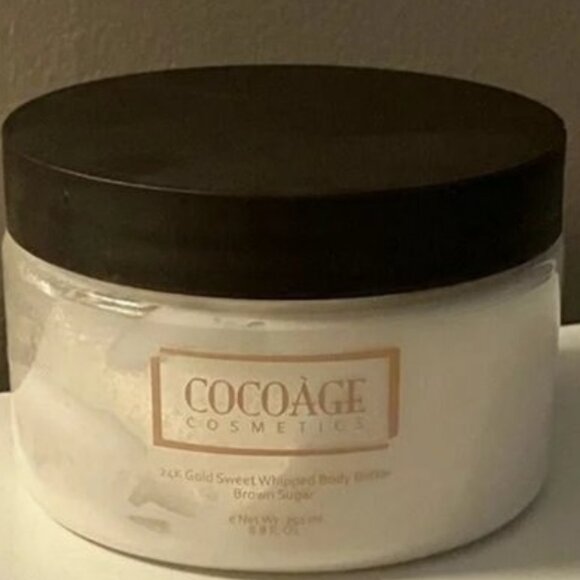 COCOAGE-24K GOLD SWEET WHIPPED BODY BUTTER-BROWN SUGAR-8.8 fl oz / 250 ml-SEALED - Picture 1 of 2